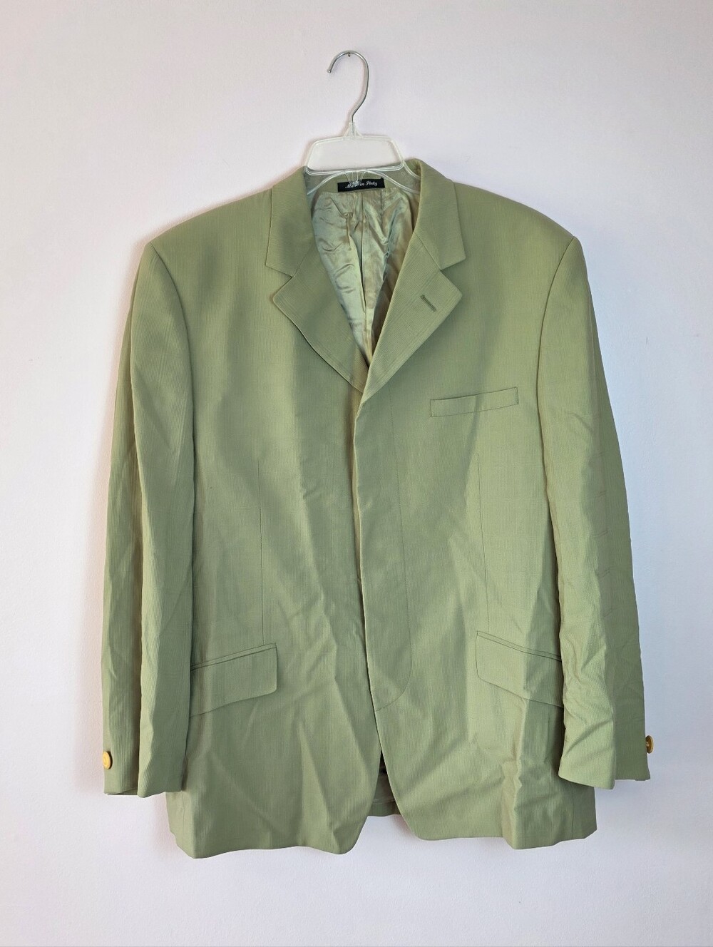 Versace Vintage Green Classic V2 Single-Breasted Blazer